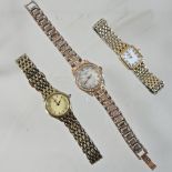 A ladies Rotary gold plated wristwatch,