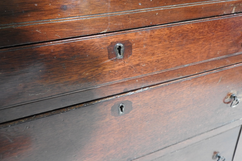 A George III mahogany enclosed washstand, with a dual hinged top and cupboards below, - Image 3 of 12