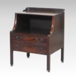 A George III mahogany Lancashire night commode, in the manner of Gillows,