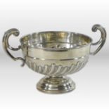 An early 20th century silver pedestal bowl, of circular shape,