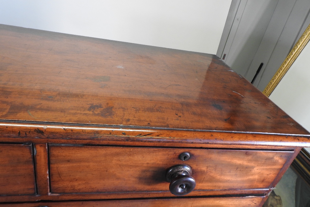 An early 19th century mahogany chest of drawers, of large proportions, - Image 5 of 16