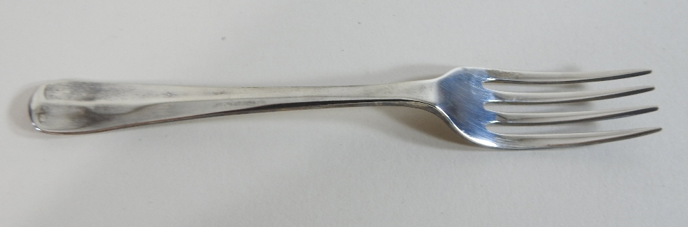 A George III silver table spoon, marks rubbed engraved M*S, marks rubbed, 20cm long, - Image 12 of 12