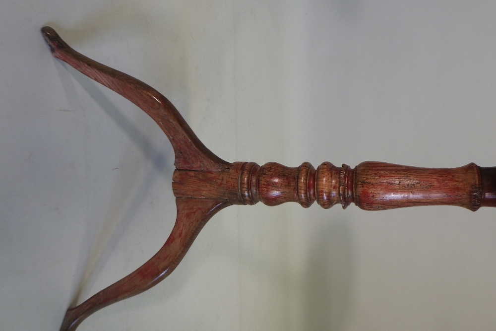 An early 19th century burr elm occasional table, on a baluster turned column and tripod base, - Image 5 of 7