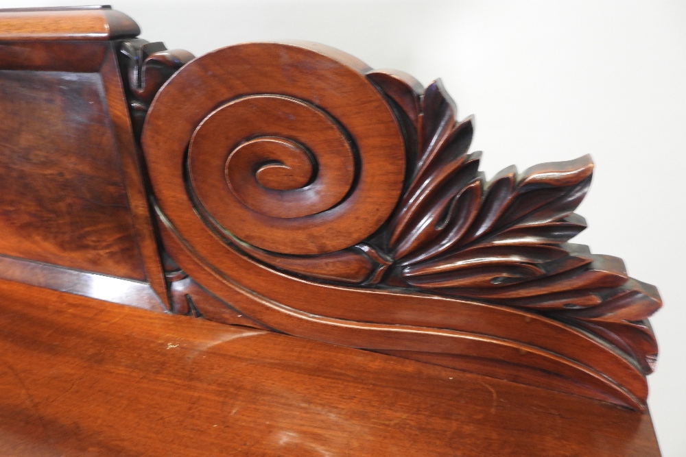 A William IV mahogany pedestal sideboard, with a scrolled gallery back, - Image 6 of 7