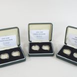 A United Kingdom £2 silver proof two-coin set, cased, 1997-98,