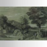 Manner of Gainsborough Dupont, (circa 1754-1797), landscape with figures,