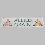 A vintage enamel advertising sign, 'Allied Grain',
