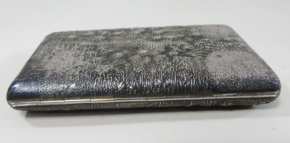 An early 20th century Russian Samorodok pocket cigarette case, of hinged rectangular shape, - Image 6 of 6