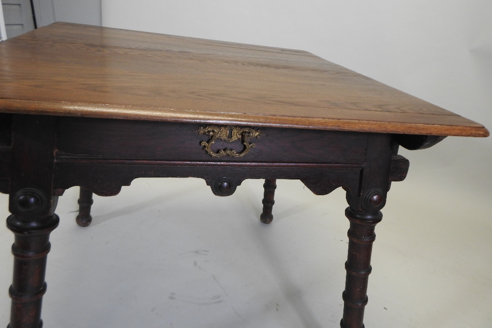 An Arts and Crafts oak centre table, in the manner of Morris & Co, - Image 4 of 4