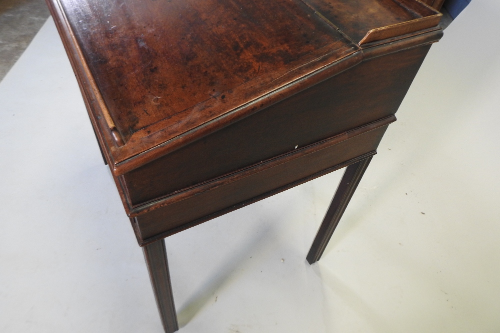 A George III mahogany clerk's desk, on square legs, - Image 8 of 8