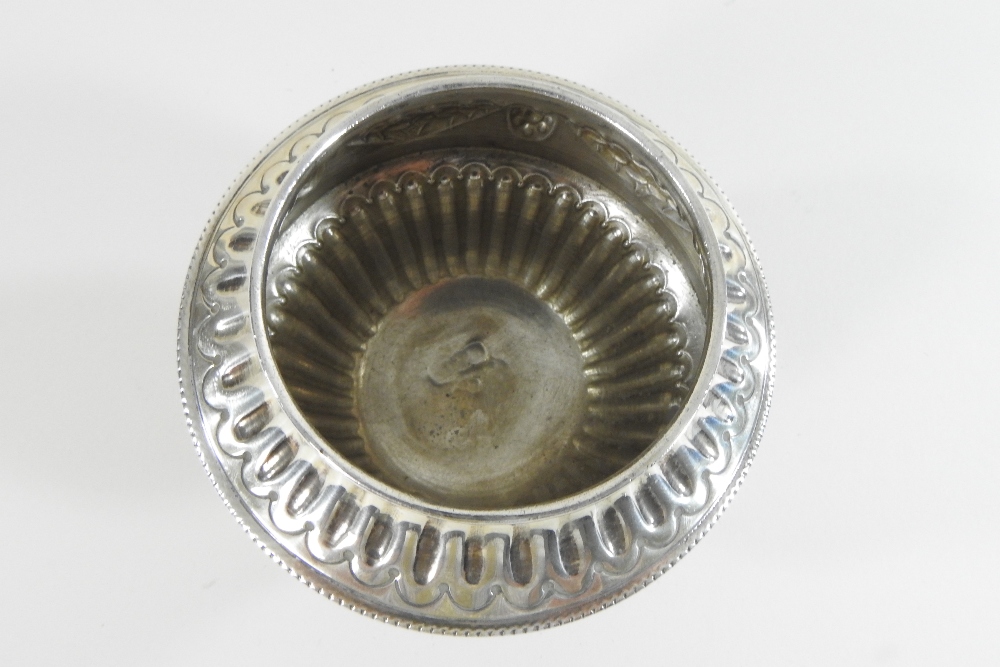 A late Victorian silver tea canister, the lid decorated with swags above a half gadrooned body, - Image 2 of 5