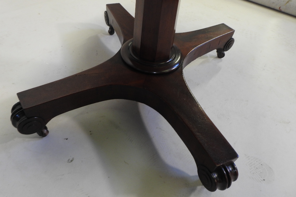 A William IV centre table, with a rectangular top, on a platform base, terminating in castors, - Image 2 of 7