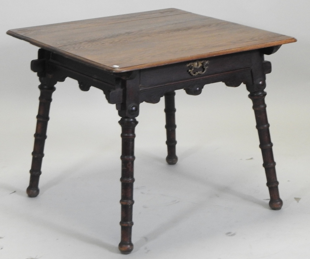 An Arts and Crafts oak centre table, in the manner of Morris & Co, - Image 2 of 4