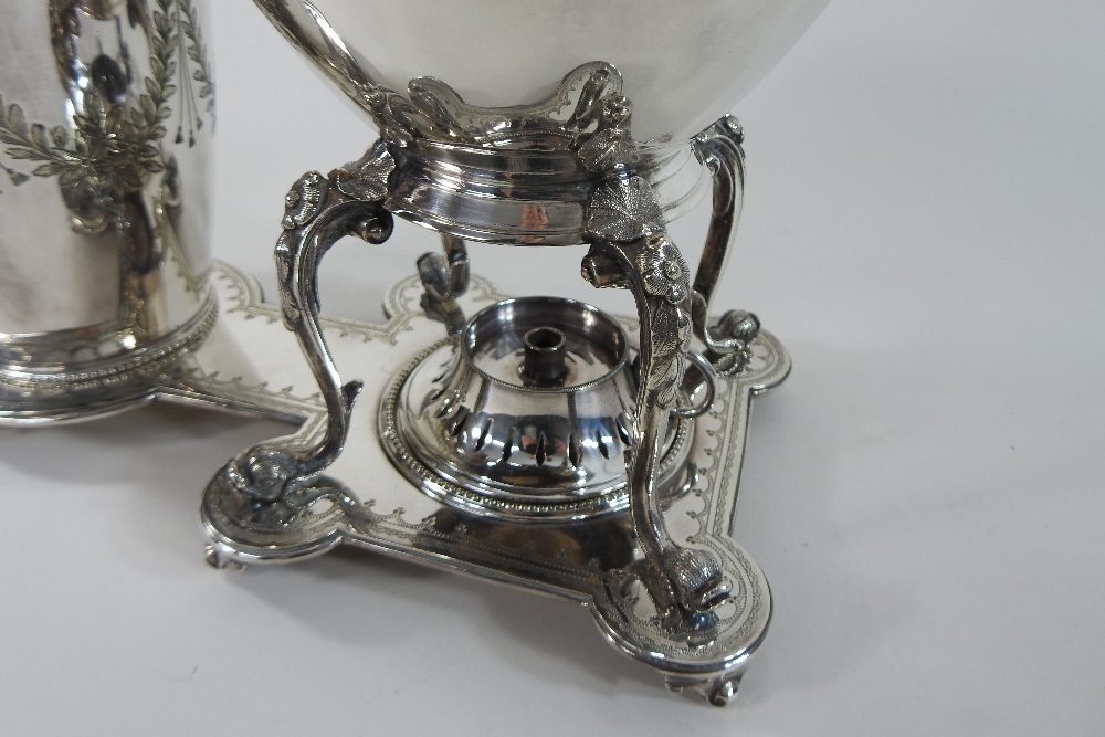 A Victorian silver plated 'Napier' coffee maker, designed by James Napier, - Image 3 of 6