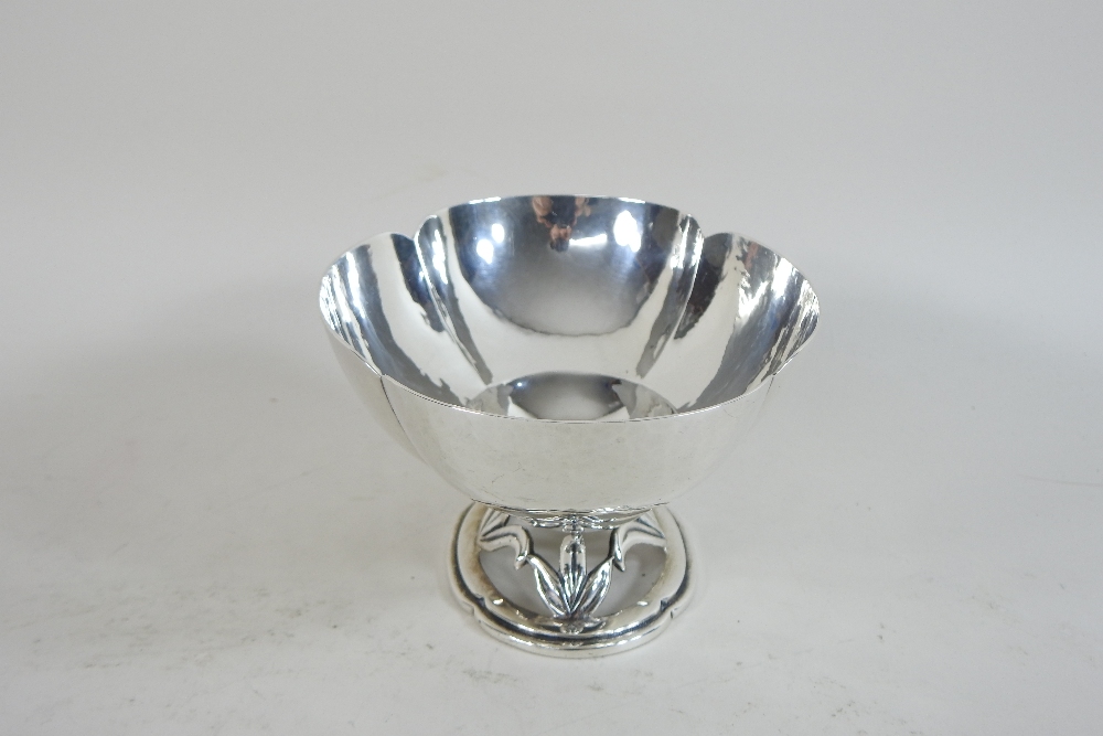 An early 20th century American sterling silver bon-bon dish, of quatrefoil pedestal shape, - Image 5 of 9