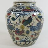 A Chinese pottery jardiniere,