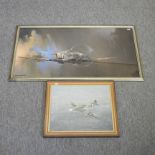 Harold Garland, 20th century, Spitfire, signed oil on board, 35 x 43cm,