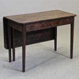 A George III mahogany drop leaf side table,