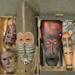 A collection of ethnic wooden masks (7)