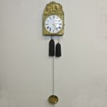 A French farmhouse wall clock, the enamel dial signed Ichac, Montreal,