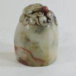 A Chinese soapstone seal,