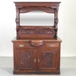 An Edwardian mahogany mirror back sideboard,