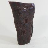 A Chinese resin libation cup,