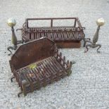 A wrought iron fire grate, 56cm,
