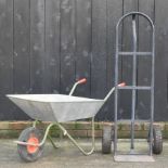 A black painted sack barrow,