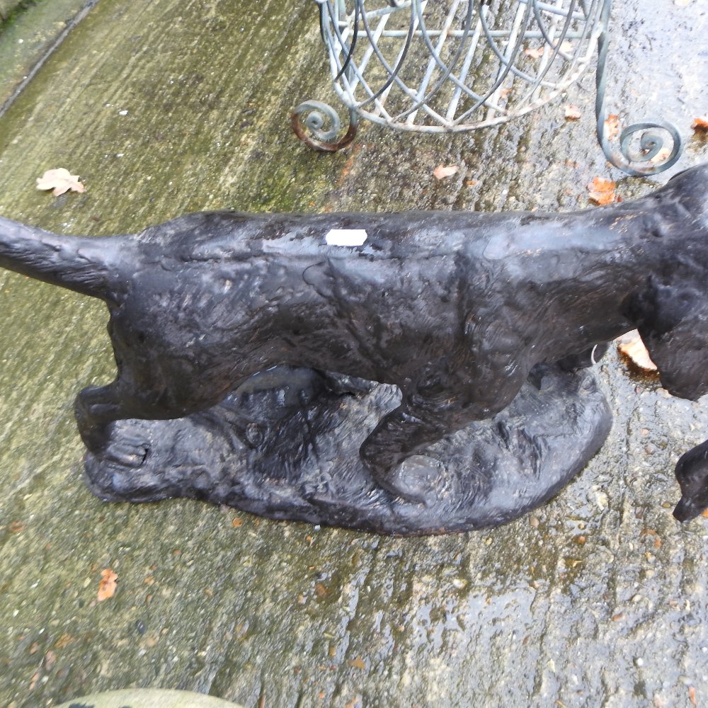 A cast metal figure of a gun dog, - Image 5 of 7