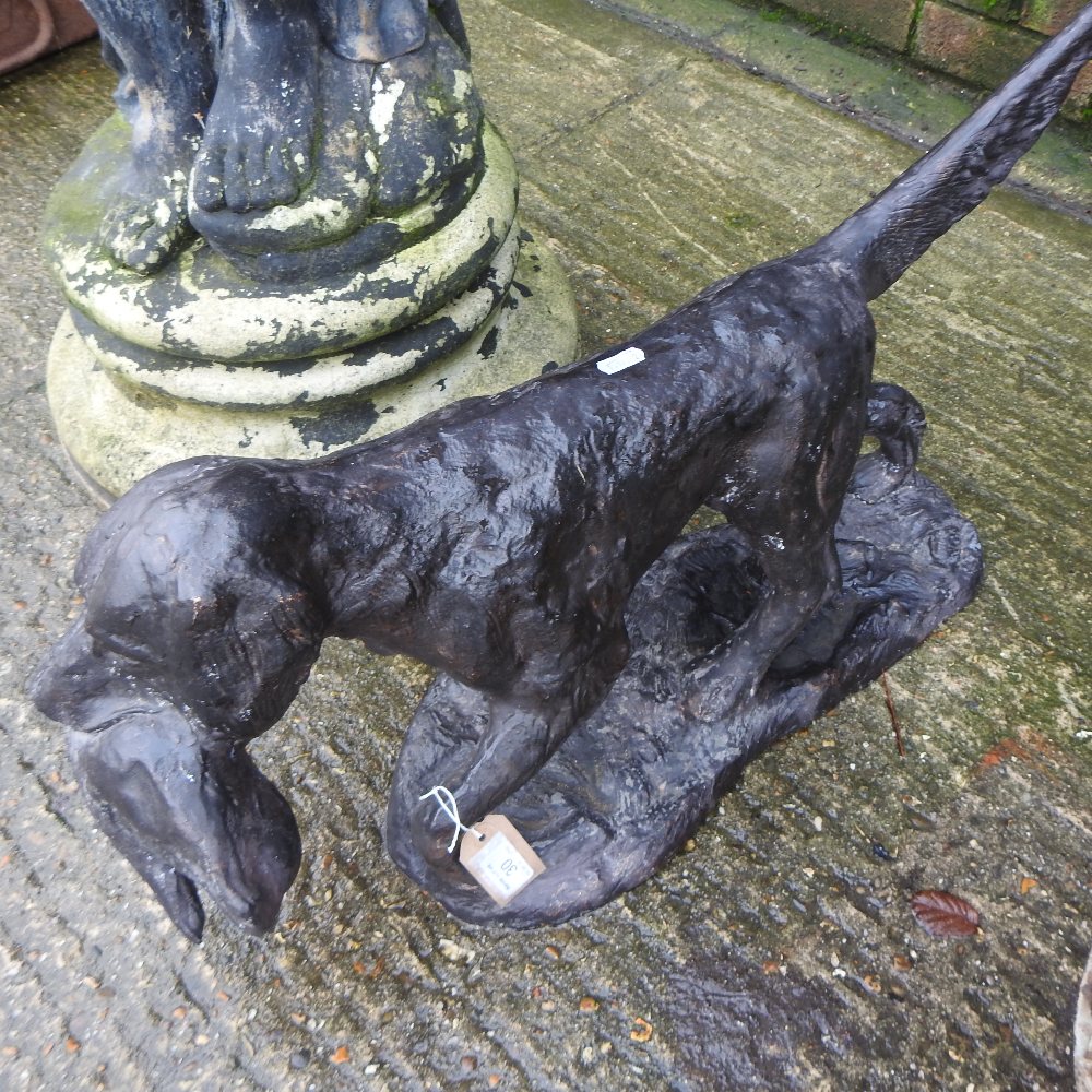 A cast metal figure of a gun dog, - Image 4 of 7