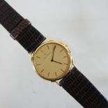 A Jean Lassalle 18 carat gold slim line gentleman's wristwatch