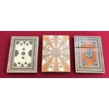 Three 19th century Eastern decorated card cases