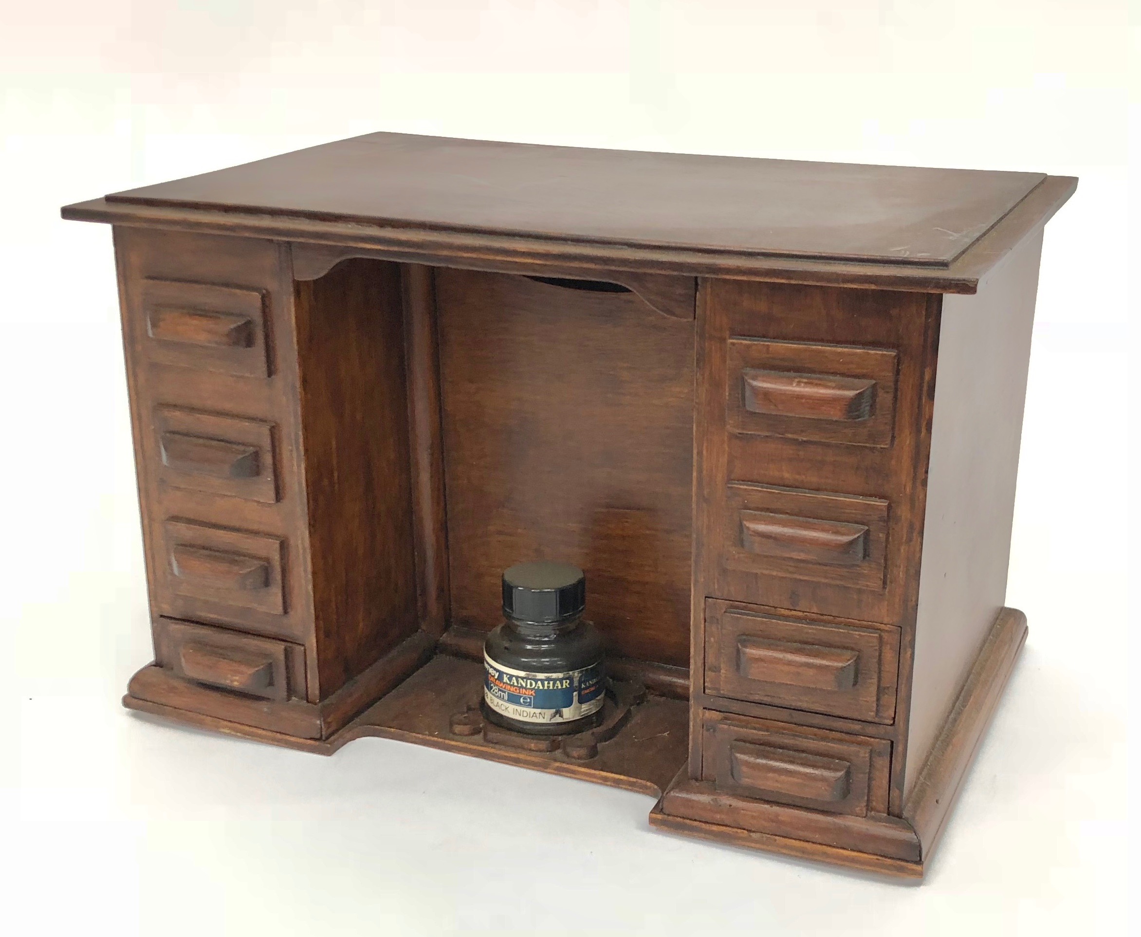 Miniature Pedestal Desk Ink Stand.