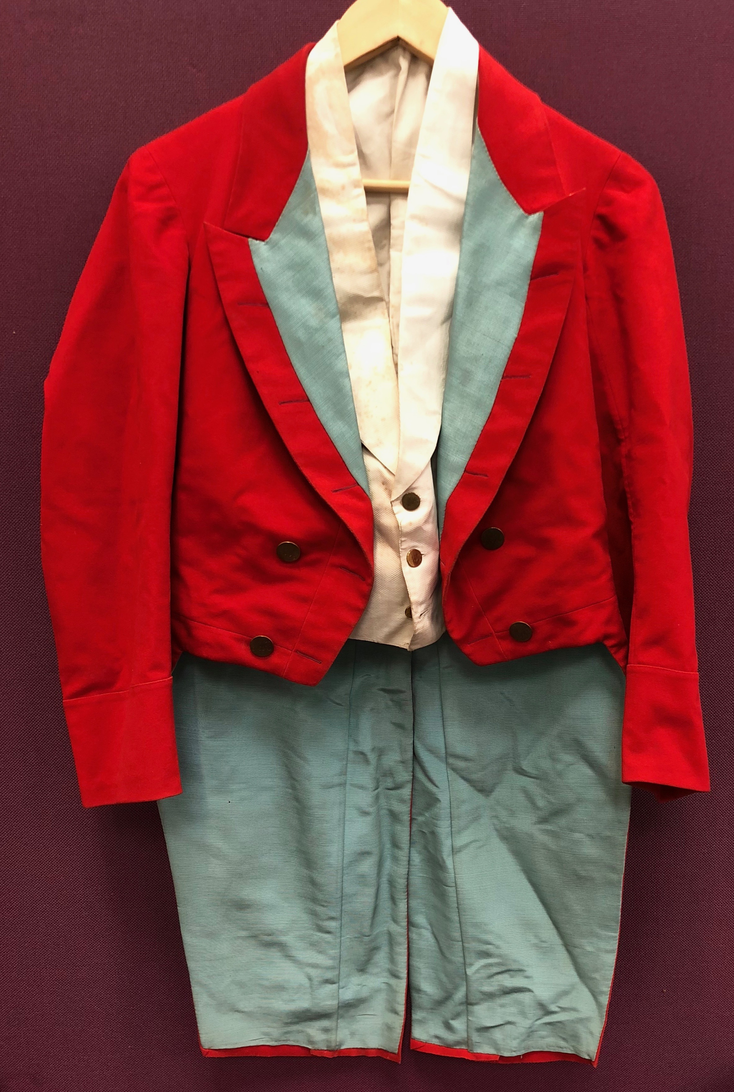 19th Century Ireland Meath Hunt Scarlet Coatee Jacket.