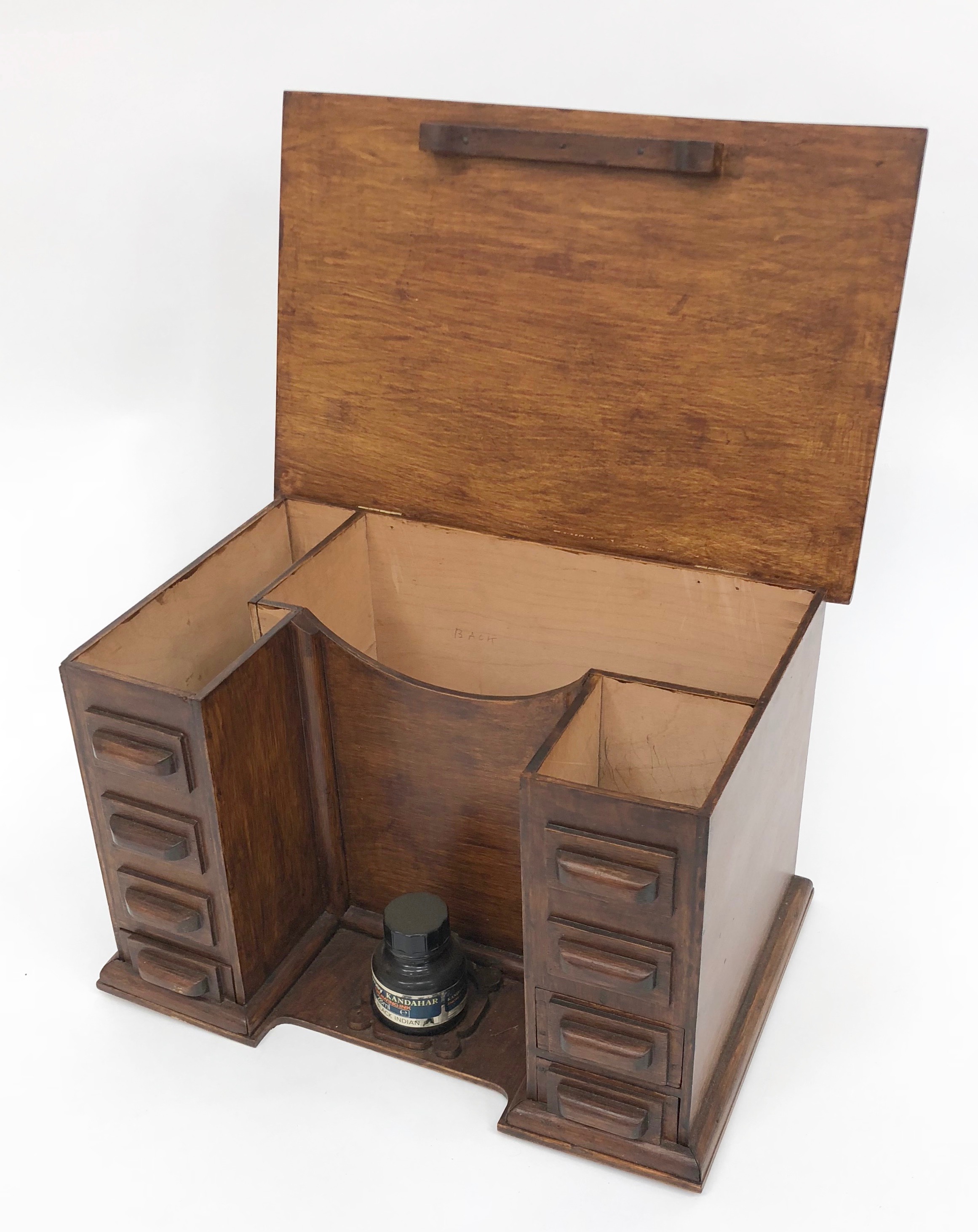 Miniature Pedestal Desk Ink Stand. - Image 2 of 2