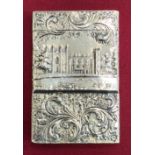 William IV 1836 Silver Embossed Card Case.