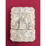 Victorian 1847 Nathaniel Mills Silver St. Paul’s Cathedral Card Case.