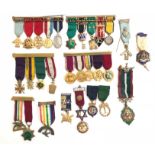 Masonic Miniature Jewels / Medals. Plus Quantity of Cases.