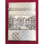 Victorian 1839 Nathaniel Mills Silver Windsor & Kenilworth Castles Card Case.