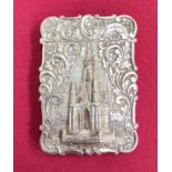 Victorian 1845 Nathaniel Mills Silver “Scott Memorial” Card Case.