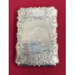 19th Century silver card case by William & Edward Turnpenny.