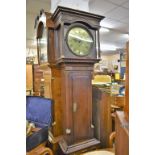 A mid-18th century inlaid oak eight day longcase clock by George Baddely of Newport,