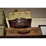 A vintage hatbox, suitcase and vanity box (3)