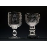 A fine quality limited edition engraved and cut glass 1937 Coronation 'The Cup of Loyalty' goblet by