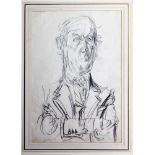 Feliks Topolski (Polish, 1907-1989), A portrait of a gentleman , charcoal on paper, signed lower