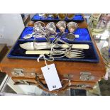 Pair of Harrods Ltd. silver plated two-division 'His'n'Hers' toast racks together with a pair of