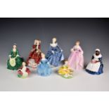 A collection of Royal Doulton lady & girl figurines, comprising of Royal governor's Cook, HN2233;