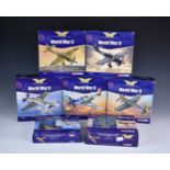 Seven boxed Corgi aircraft - World War II Europe & Africa series, comprising of AA32501, Junkers