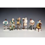 Six Royal Doulton figurines, comprising of The Craftsman, Hn2284; The Tinsmith, HN2146; The